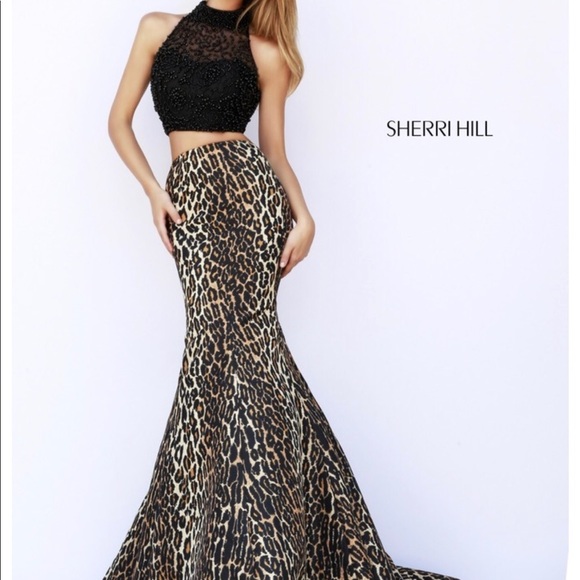 Sherri Hill 2018 Prom Dresses Leopard Print